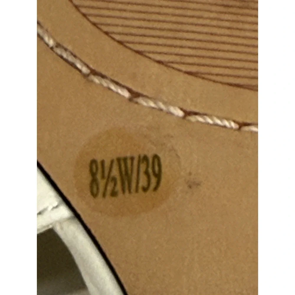 Vince Camuto Cream Leather Perforated Backless Loafers